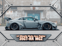 Tarmac Cards - LB Silhouette Works Zero Fighter 35GT - RR MGZ - Silver Parallel - Non Serialized - Liberty Walk Collectible Trading Cards Volume 1 - Top CollectiblesDiecastTarmac Works