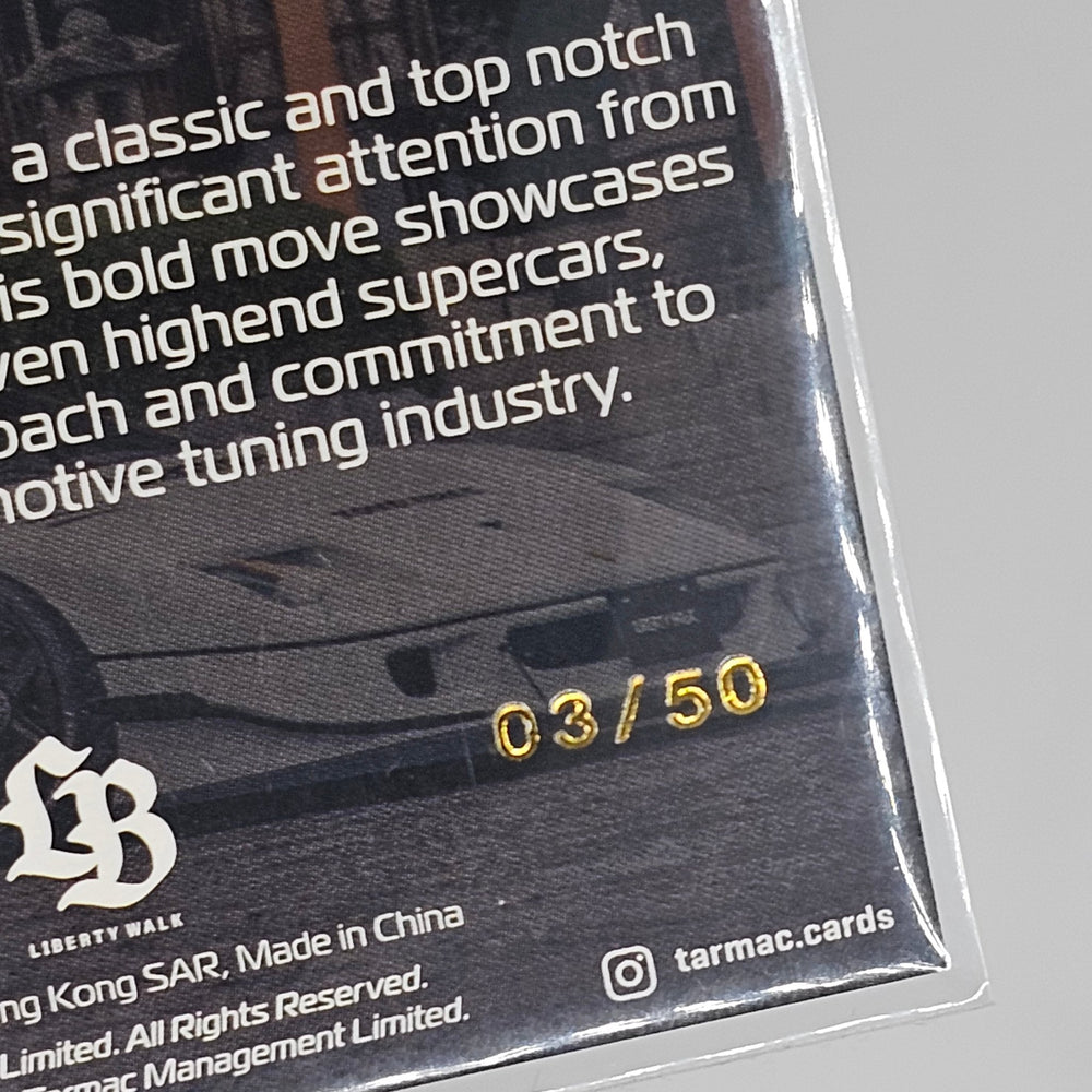 Tarmac Cards - LB WORKS F40 - White - Liberty Walk Collectible Trading Cards Volume 1 *Serialized 03/50* - Top CollectiblesDiecastTarmac Works