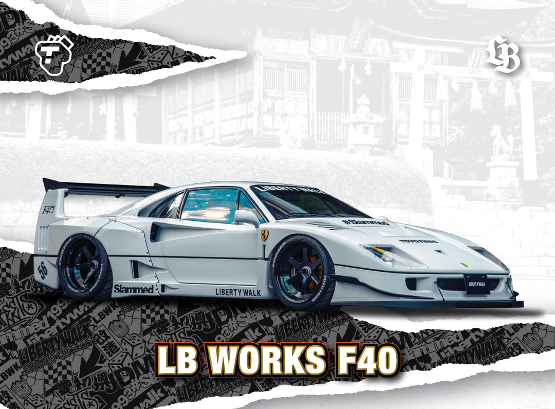 Tarmac Cards - LB WORKS F40 - White - Liberty Walk Collectible Trading Cards Volume 1 *Serialized 03/50* - Top CollectiblesDiecastTarmac Works
