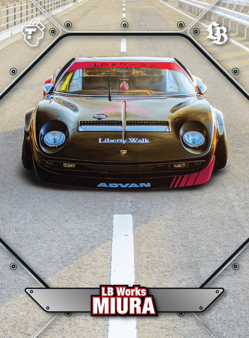 Tarmac Cards - LB Works Miura - Silver Parallel - Non Serialized - Liberty Walk Collectible Trading Cards Volume 1 - Top CollectiblesDiecastTarmac Works