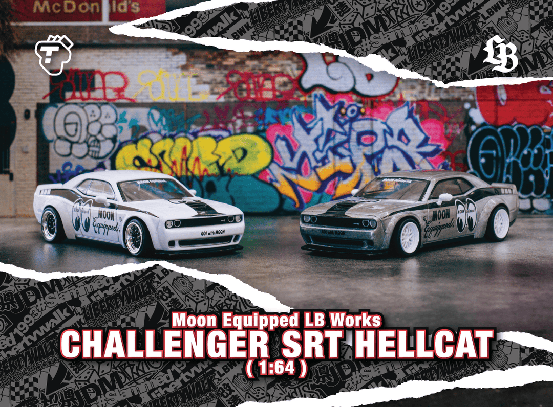 Tarmac Cards - Moon Equipped LB Works Challenger SRT Hellcat (1:64) - Base Card - Liberty Walk Collectible Trading Cards Volume 1 - Top CollectiblesDiecastTarmac Works