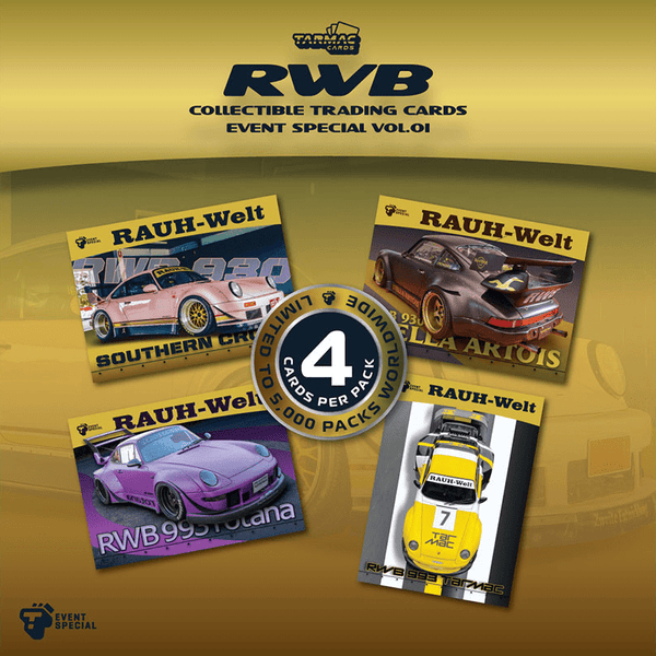 Tarmac Cards - RWB Event Special Edition Collectible Trading Cards Vol. 01 – Limited Edition - Booster (1 Pack) - Top CollectiblesDiecastTarmac Works