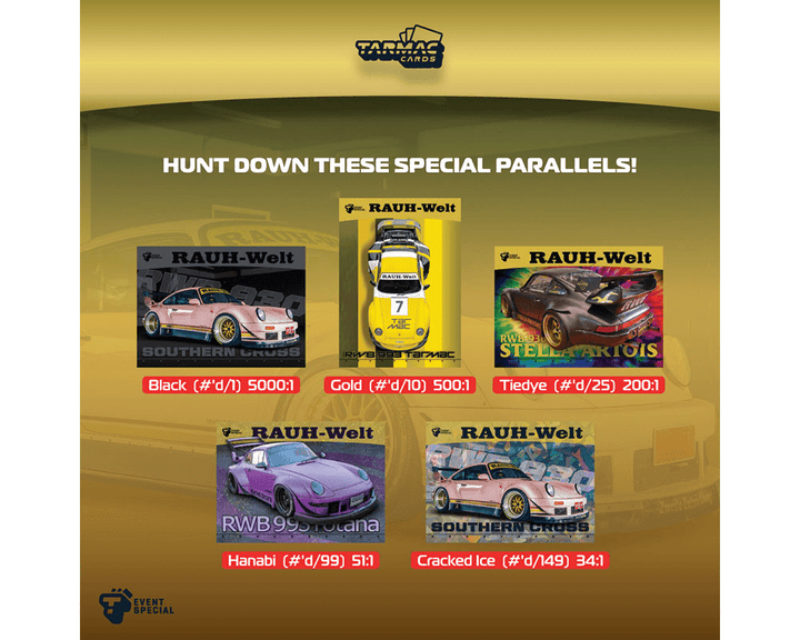 Tarmac Cards - RWB Event Special Edition Collectible Trading Cards Vol. 01 – Limited Edition - Booster (1 Pack) - Top CollectiblesDiecastTarmac Works