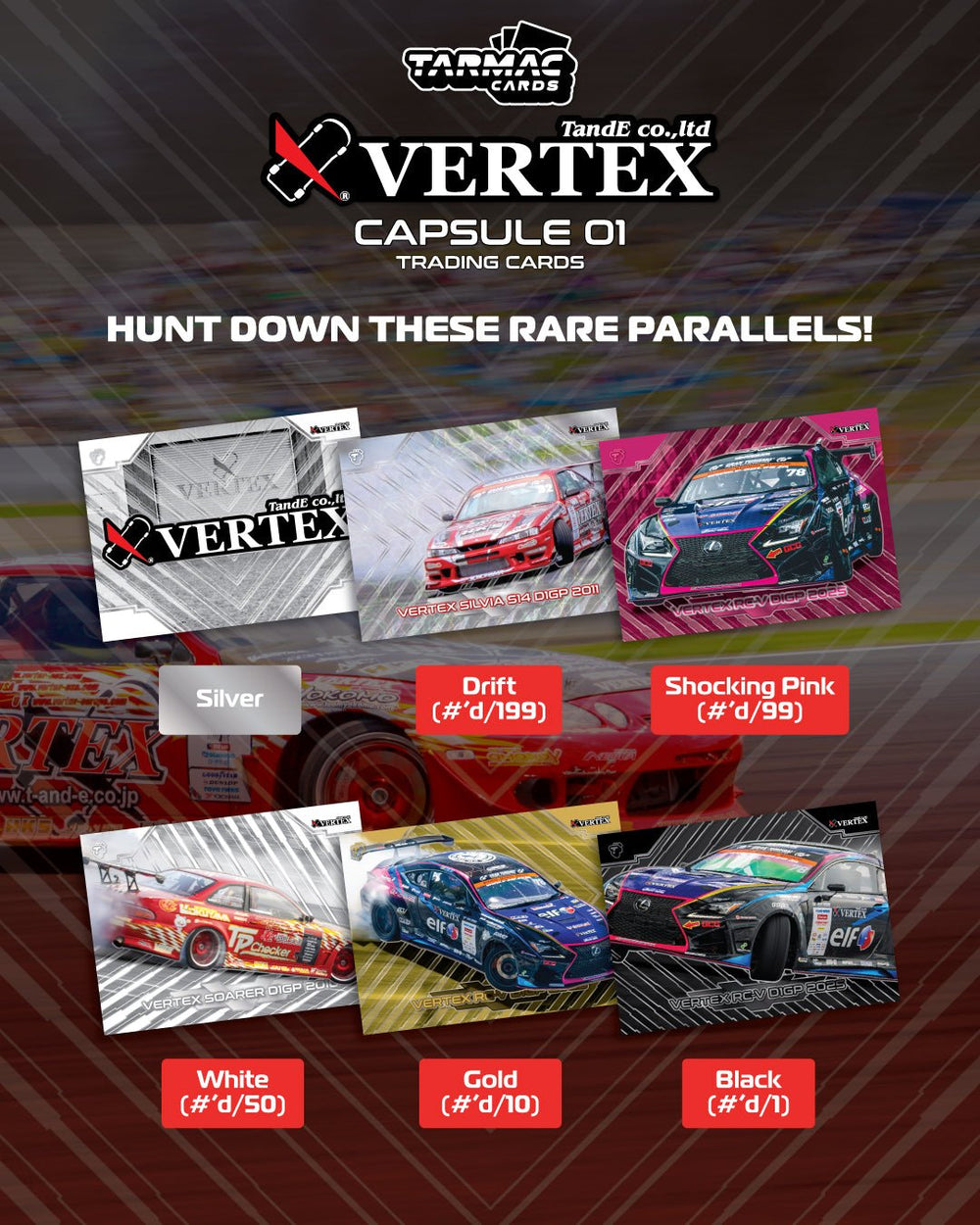 Tarmac Cards - Vertex Capsule 01 - Limited Edition - Top CollectiblesDiecastTarmac Works