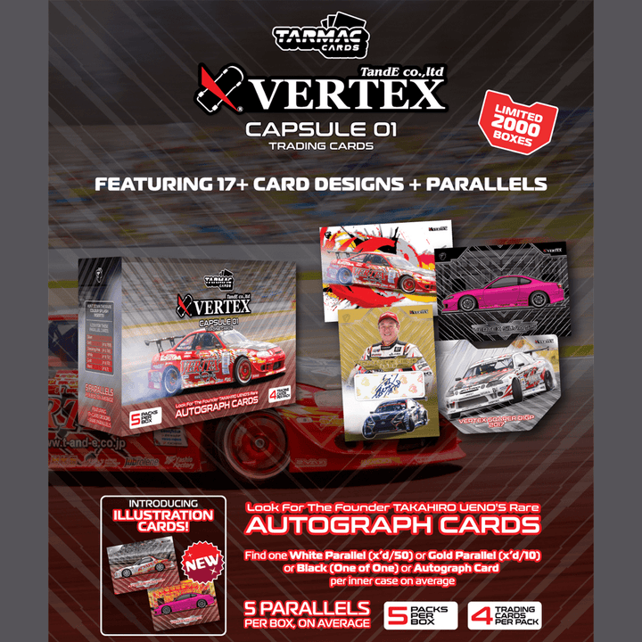 Tarmac Cards - Vertex Capsule 01 - Limited Edition - Top CollectiblesDiecastTarmac Works