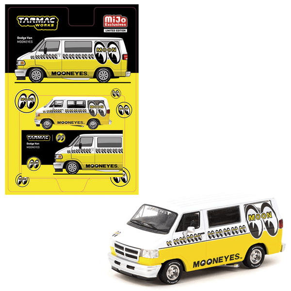 Tarmac Works - Dodge Van Mooneyes – Yellow - Top CollectiblesDiecastTarmac Works