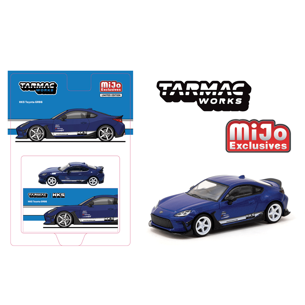 Tarmac Works - HKS Toyota GR86 - Blue Metallic - Top CollectiblesDiecastTarmac Works