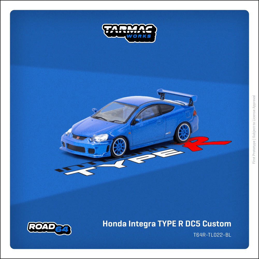 Tarmac Works - Honda Integra TYPE R DC5 Custom Blue - Road64 Series - Top CollectiblesDiecastTarmac Works
