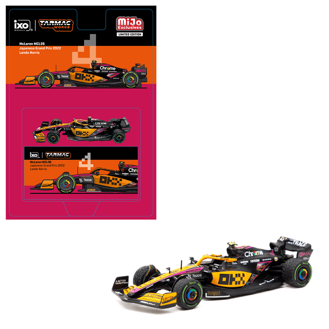Tarmac Works - McLaren MCL36 F1 - Lando Norris Japanese Grand Prix 2022 *Pre - Order* - Top CollectiblesDiecastTarmac Works