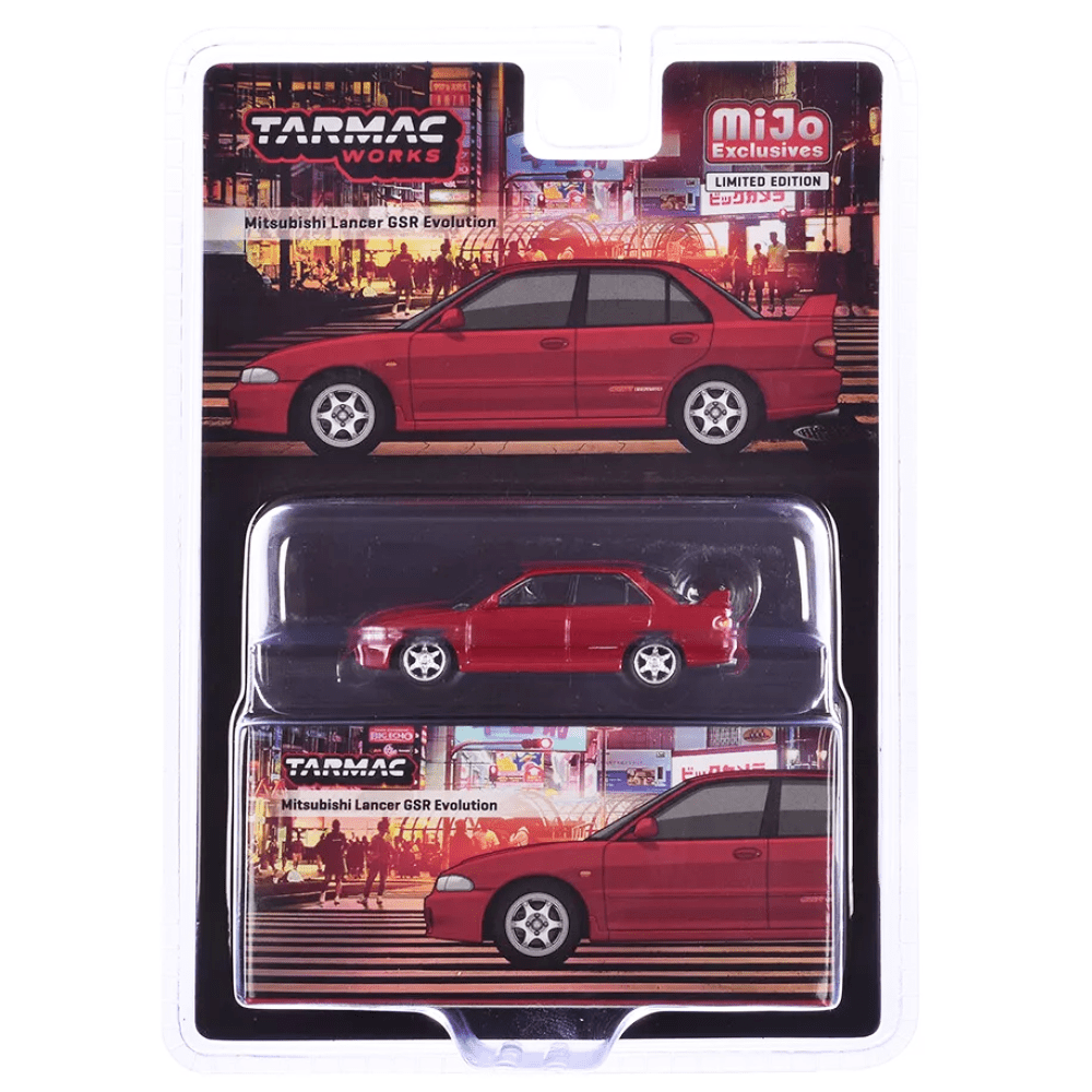 Tarmac Works - Mitsubishi Lancer GSR Evolution – Red - Top CollectiblesDiecastTarmac Works