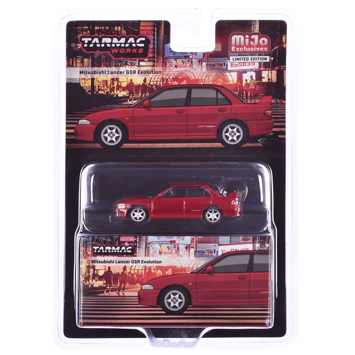 Tarmac Works - Mitsubishi Lancer GSR Evolution – Red - Top CollectiblesDiecastTarmac Works