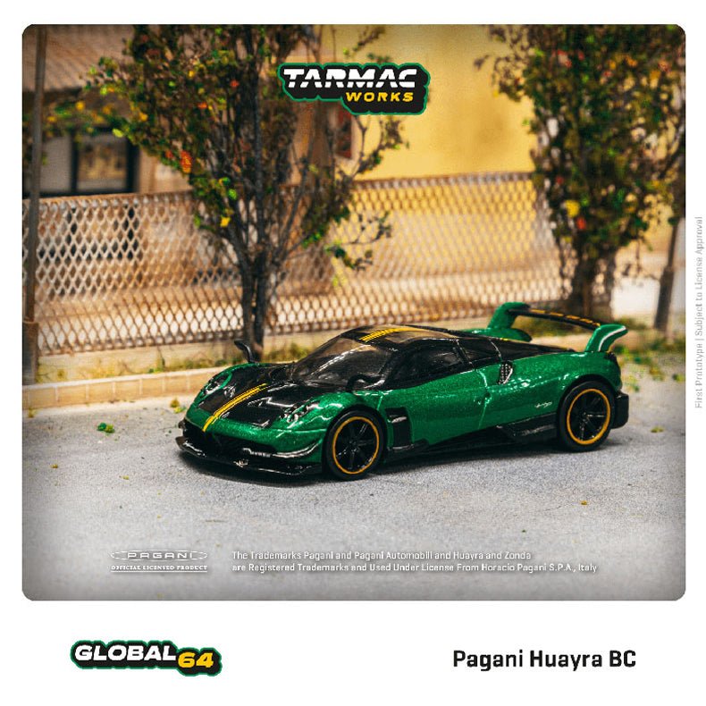 Tarmac Works - Pagani Huayra BC - Trifoglio Verde - Global64 Series - Top CollectiblesDiecastTarmac Works