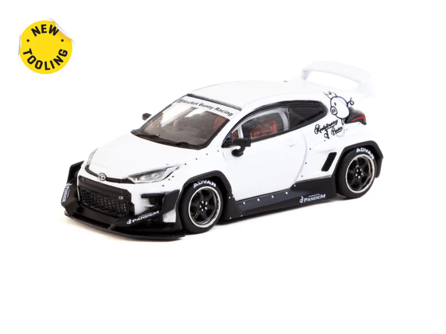 Tarmac Works - Pandem Yaris White - Road64 Series - Top CollectiblesDiecastTarmac Works