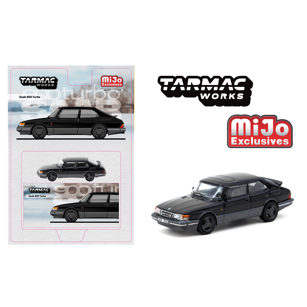Tarmac Works - Saab 900 Turbo – Black *Pre - Order* - Top CollectiblesDiecastTarmac Works