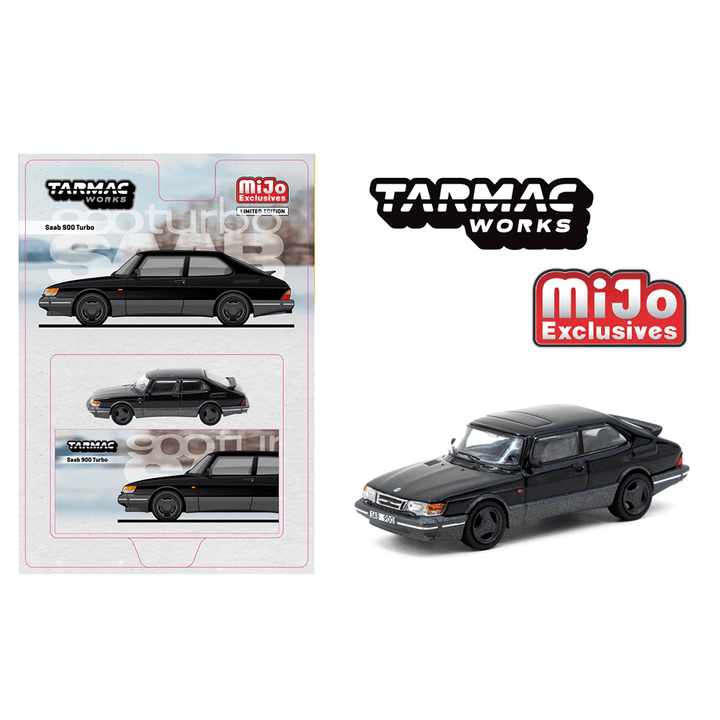 Tarmac Works - Saab 900 Turbo – Black *Pre - Order* - Top CollectiblesDiecastTarmac Works
