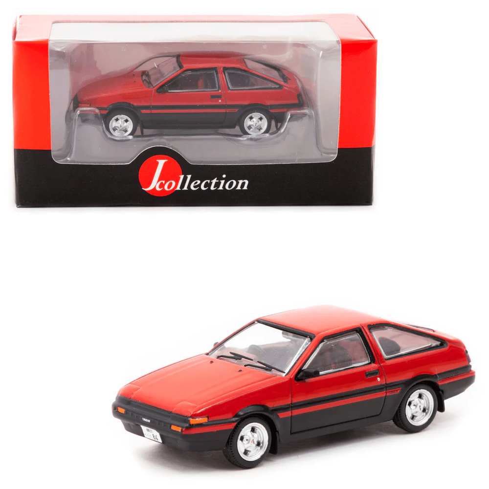 Tarmac Works - Toyota Sprinter Trueno (AE86) - Red/Black - J - Collection Series - Top CollectiblesDiecastTarmac Works