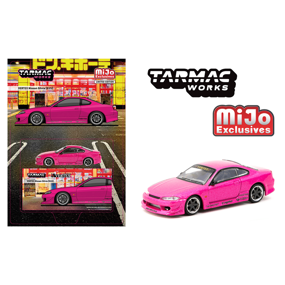 Tarmac Works - VERTEX Nissan Silvia (S15) – Pink Metallic *Pre - Order* - Top CollectiblesDiecastTarmac Works