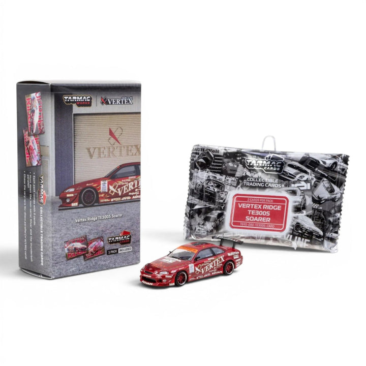 Tarmac Works - Vertex Ridge TE3005 Soarer Model Car + Trading Cards Combo Set - Global64 Series - Top CollectiblesDiecastTarmac Works