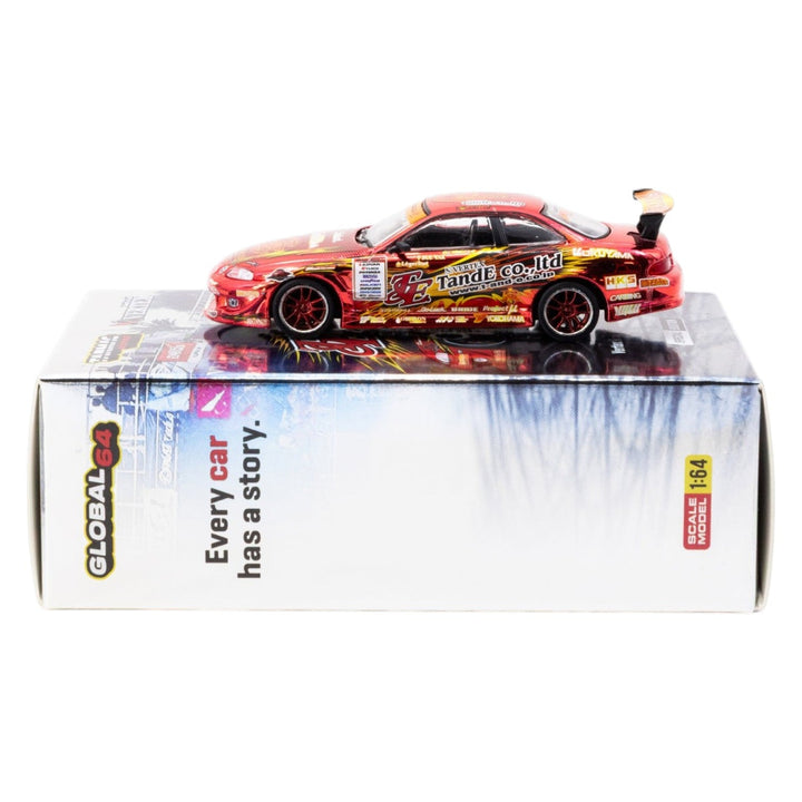Tarmac Works - Vertex Ridge TE3006 Soarer Chrome Red Special Edition - Global64 Series - Top CollectiblesDiecastTarmac Works