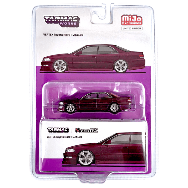 Tarmac Works - VERTEX Toyota Mark II JZX100 – Purple - Top CollectiblesDiecastTarmac Works