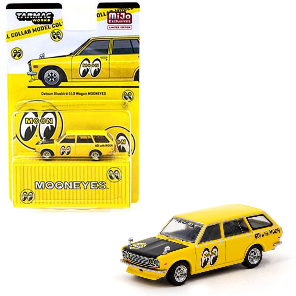 Tarmac Works X Mooneyes - Datsun Bluebird 510 Wagon Mooneyes - 2022 Collab64 Series *MiJo Exclusive* - Top CollectiblesDiecastSchuco