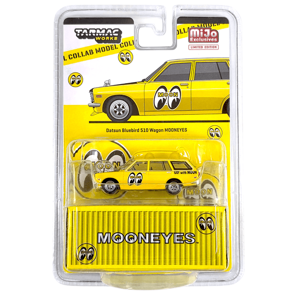 Tarmac Works X Mooneyes - Datsun Bluebird 510 Wagon Mooneyes - 2022 Collab64 Series *MiJo Exclusive* - Top CollectiblesDiecastSchuco