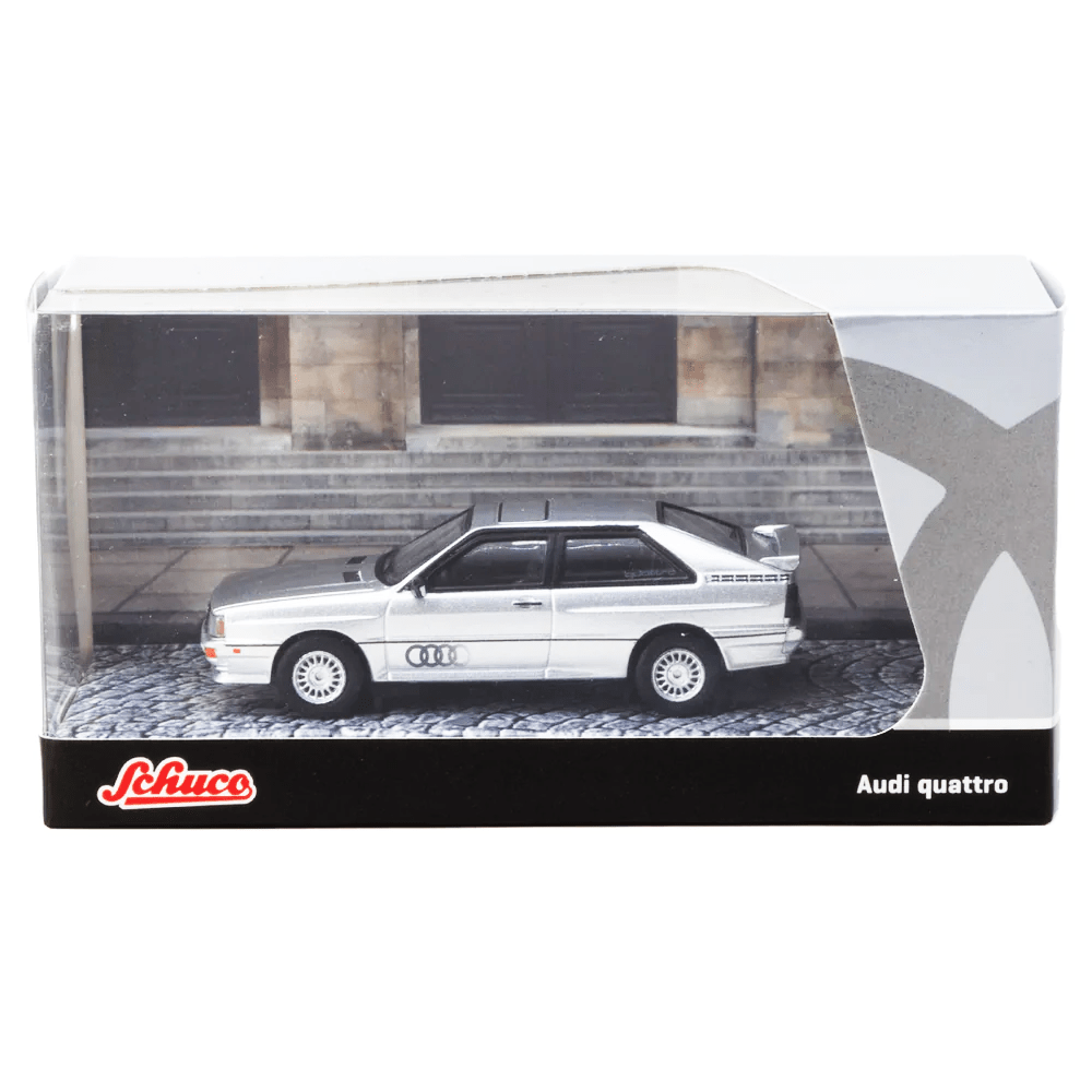 Tarmac Works X Schuco - Audi Quattro – Silver - Collab64 Series - Top CollectiblesDiecastTarmac Works