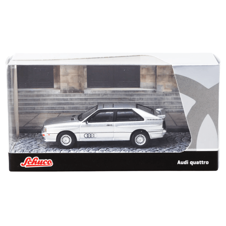 Tarmac Works X Schuco - Audi Quattro – Silver - Collab64 Series - Top CollectiblesDiecastTarmac Works
