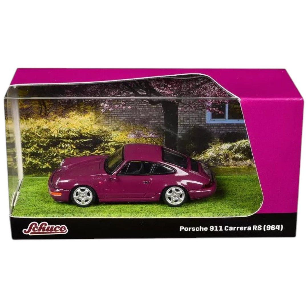 Tarmac Works X Schuco - Porsche 911 Carrera 964 RS Ruby Star - 2025 Collab64 Series - Top CollectiblesDiecastSchuco
