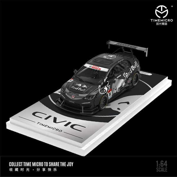 Time Micro - Honda Civic Modified "Silver Bull Livery" *Pre - Order* - Top CollectiblesDiecastTime Micro