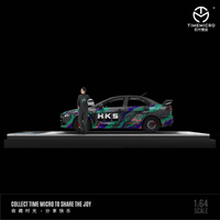 Time Micro - Mitsubishi Lancer Evolution X "HKS" w/ Figure - Top CollectiblesDiecastTime Micro