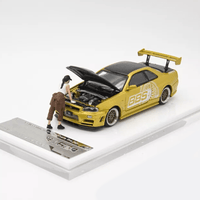 Time Micro - Nissan Skyline GT - R (R34) Z - Tune "BBS" - Gold w/ Figure - Top CollectiblesDiecastTime Micro