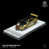 Time Micro - Nissan Skyline GT - R (R34) Z - Tune "BBS" - Gold w/ Figure - Top CollectiblesDiecastTime Micro