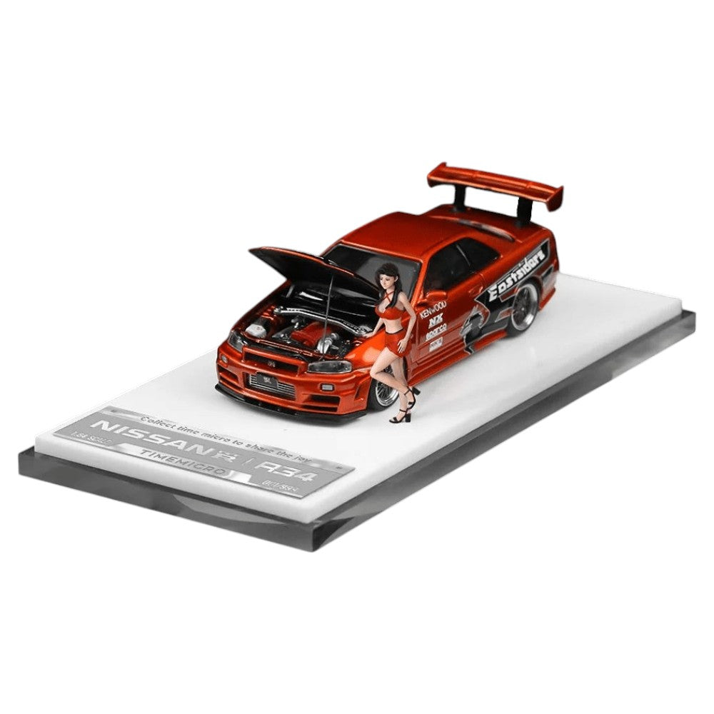 Time Micro - Nissan Skyline GT-R (R34) Z-Tune "Need for Speed" - Japanese Orange w/ Figure