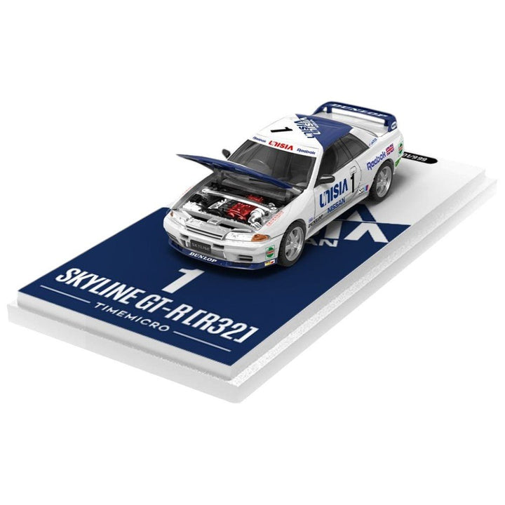 Time Micro - Nissan Skyline GTR R32 Racing Livery - Blue - Top CollectiblesDiecastTime Micro