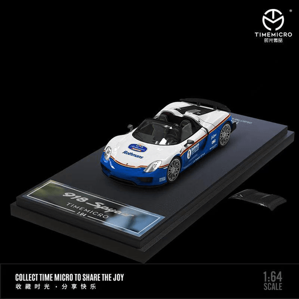 Time Micro - Porsche 918 Spyder "Rothmans" w/ Removable Top - Top CollectiblesDiecastTime Micro