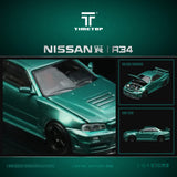 Time Top - Nissan Skyline GT - R (R34) - Metallic Green *Pre - Order* - Top CollectiblesDiecastTime Top