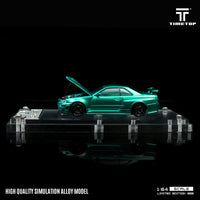 Time Top - Nissan Skyline GT - R (R34) - Metallic Green *Pre - Order* - Top CollectiblesDiecastTime Top