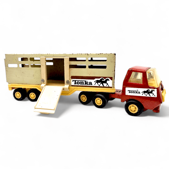 Tonka - Horse Cattle Transport Semi Tractor Trailer - 1970&