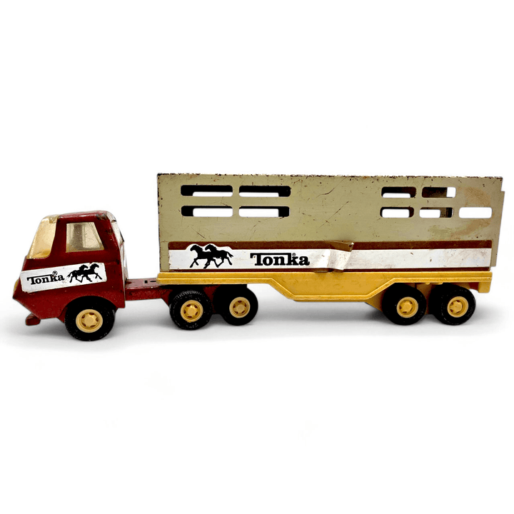 Tonka - Horse Cattle Transport Semi Tractor Trailer - 1970&