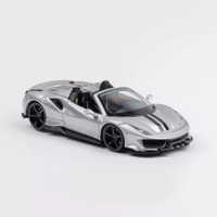 TPC - Ferrari 488 Pista Spider "Novitec" - Silver *Limited to 799 Units* - Top CollectiblesDiecastTPC