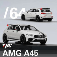 TPC - Mercedes - Benz A45 AMG - White w/ Black Stripes - Top CollectiblesDiecastTPC
