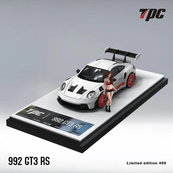 TPC - Porsche 911 GT3 RS - White & Red w/ Figure - Top CollectiblesDiecastTPC