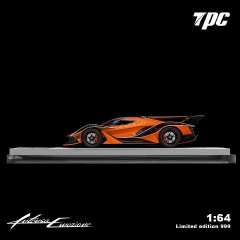 TPC x Peako Resin - Apollo IE Intensa Emozione - Orange w/ Black Stripes - Top CollectiblesDiecastTPC