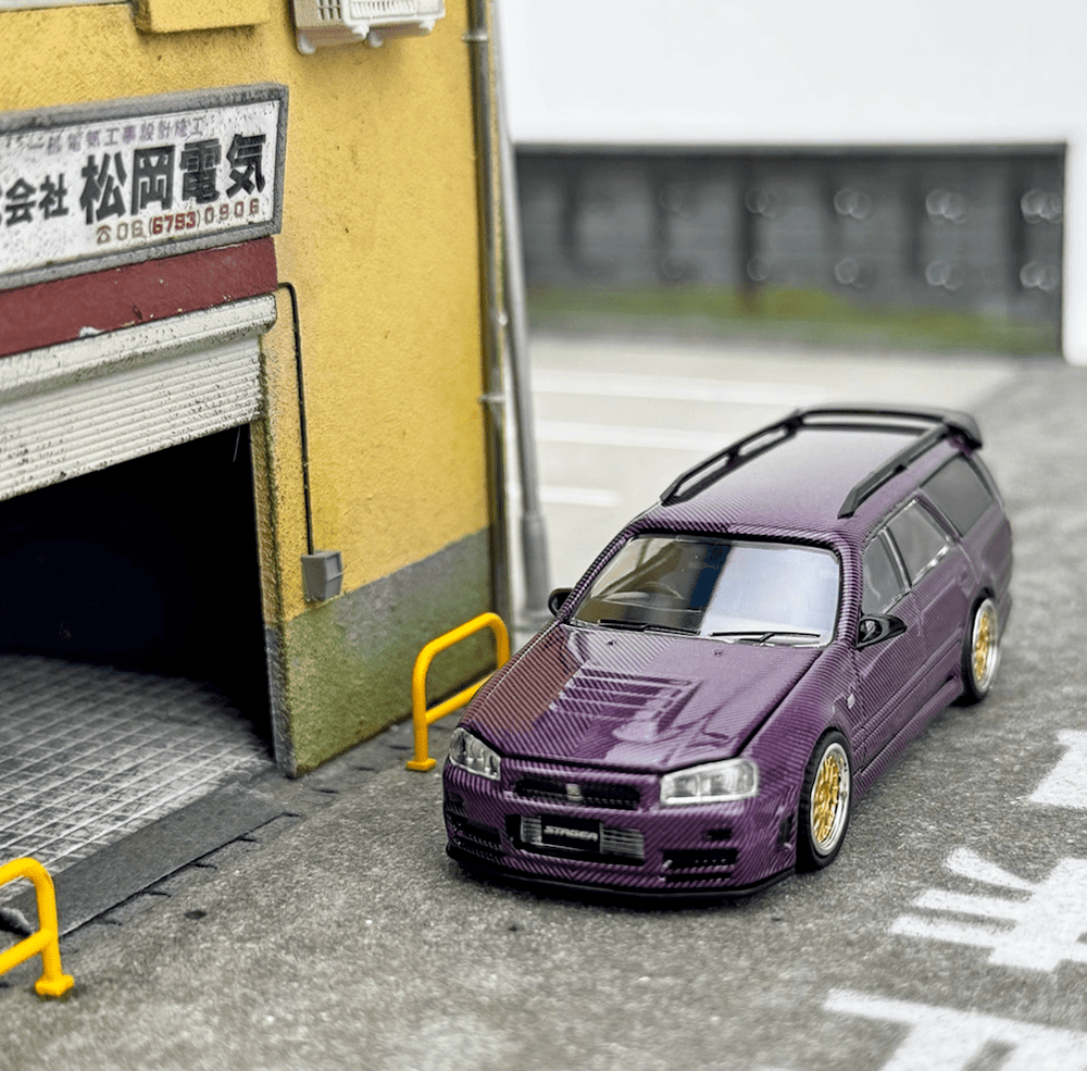 Zoom - Nissan Stagea (R34) Wagon - Carbon Purple - Top CollectiblesDiecastZoom