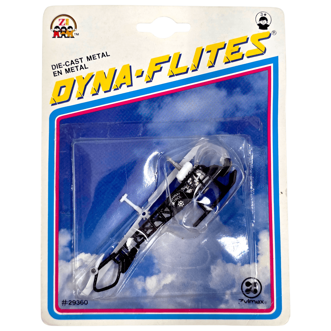 Zylmex - Highway Patrol Black Helicopter - 1995 Dyne - Flites Series - Top CollectiblesDiecastZylmex