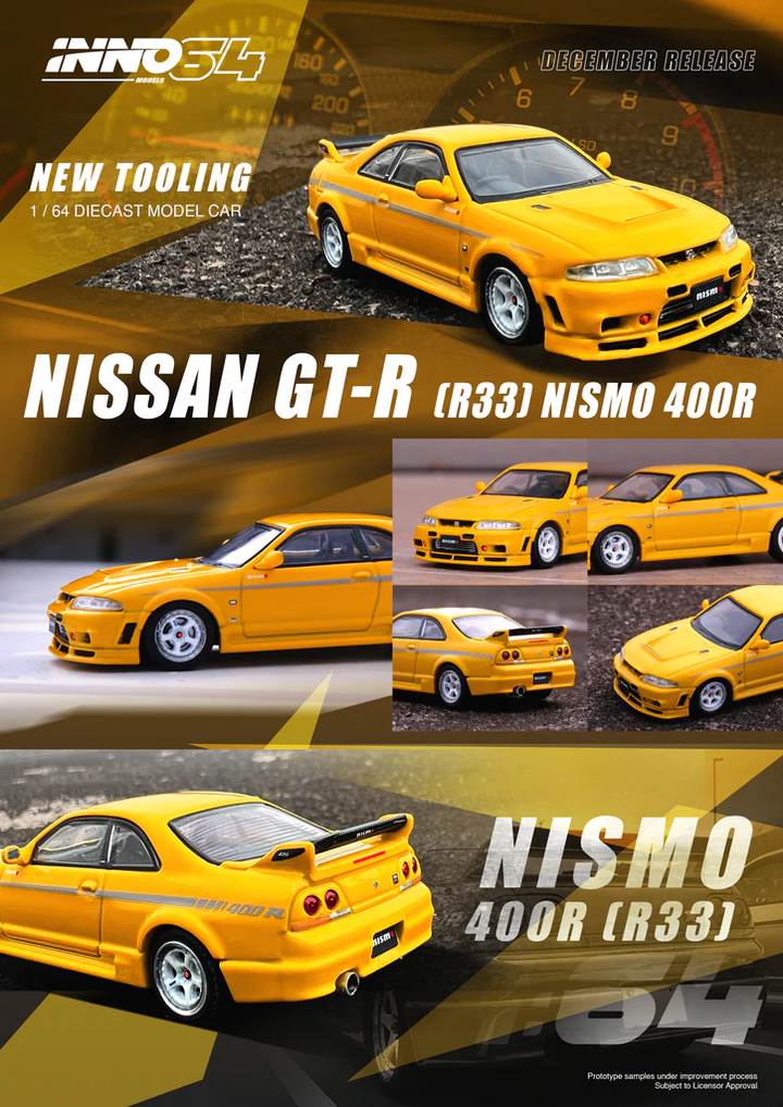 INNO64 - Nissan Skyline GT-R (R33) Nismo 400R - Yellow