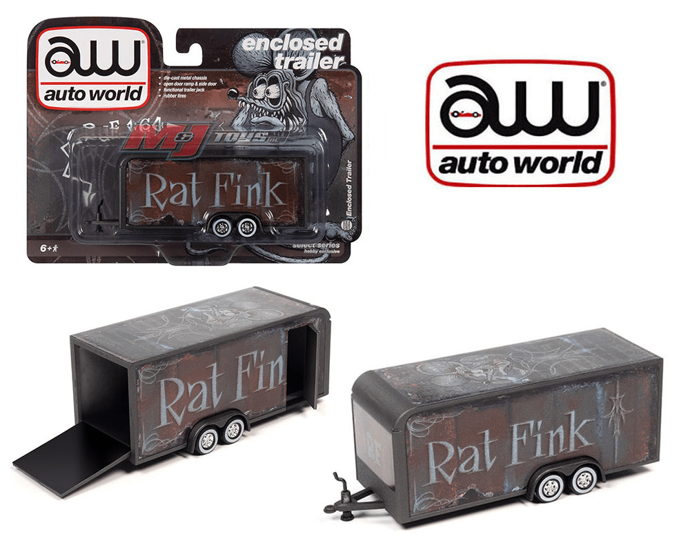Auto World - Rat Fink Enclosed Trailer - 2022 - Top CollectiblesDiecastAuto World