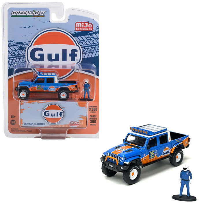 Greenlight - 2021 Jeep Gladiator w/ Figure - 2022 Gulf Series Series