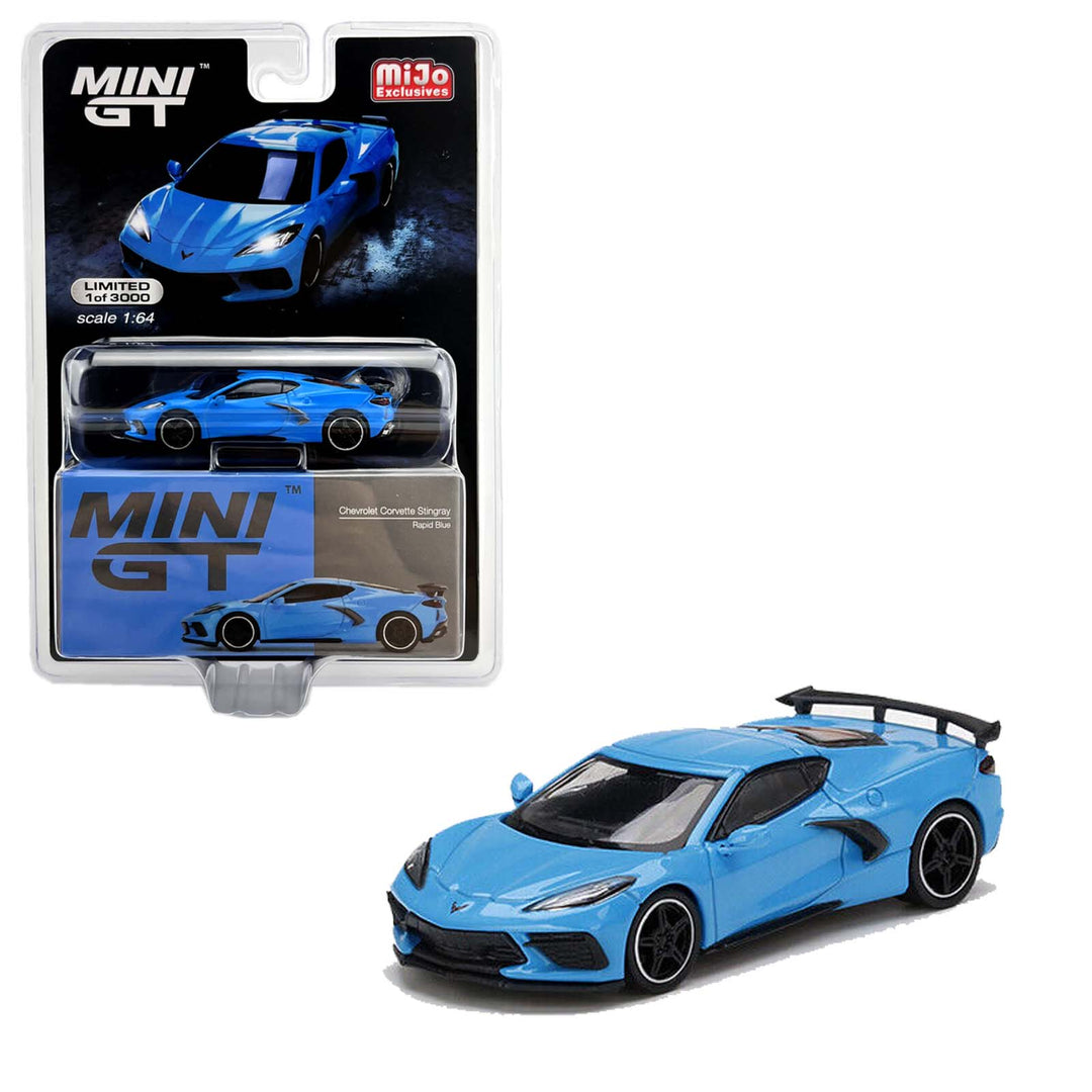 Mini GT - Chevrolet Corvette Stingray - Rapid Blue - Top CollectiblesDiecastMini GT